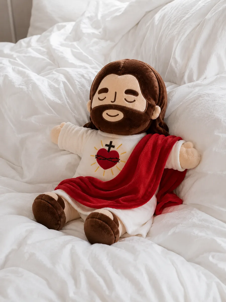 Demonstração do Pelúcia Jesus Vermelho respirando